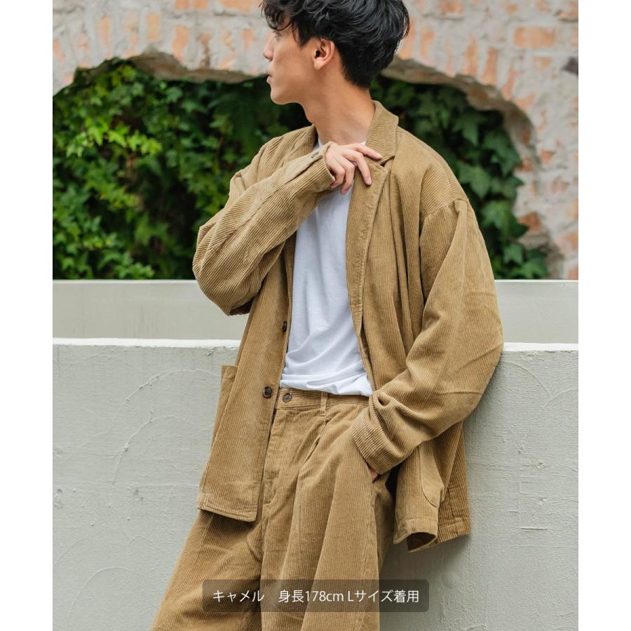 テーラードジャケット メンズ コーデュロイ 2Ｂジャケット 2つボタン ビッグシルエット オーバーサイズ 大きいサイズ セットアップ可能 無地 improves | improves | 09