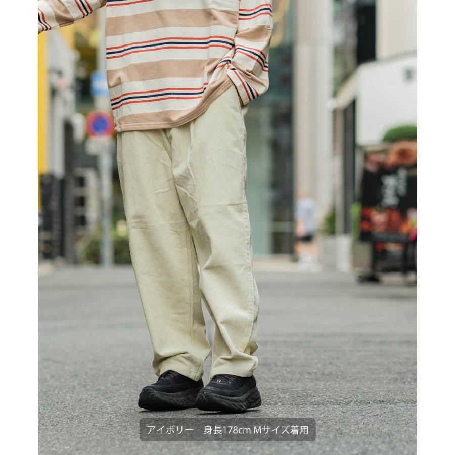 ワイドパンツ メンズ コーデュロイパンツ セットアップ可能 ウエストゴム オーバーサイズ 大きいサイズ イージーパンツ 無地 Improves 407 Improves インプローブス 通販 Yahoo ショッピング