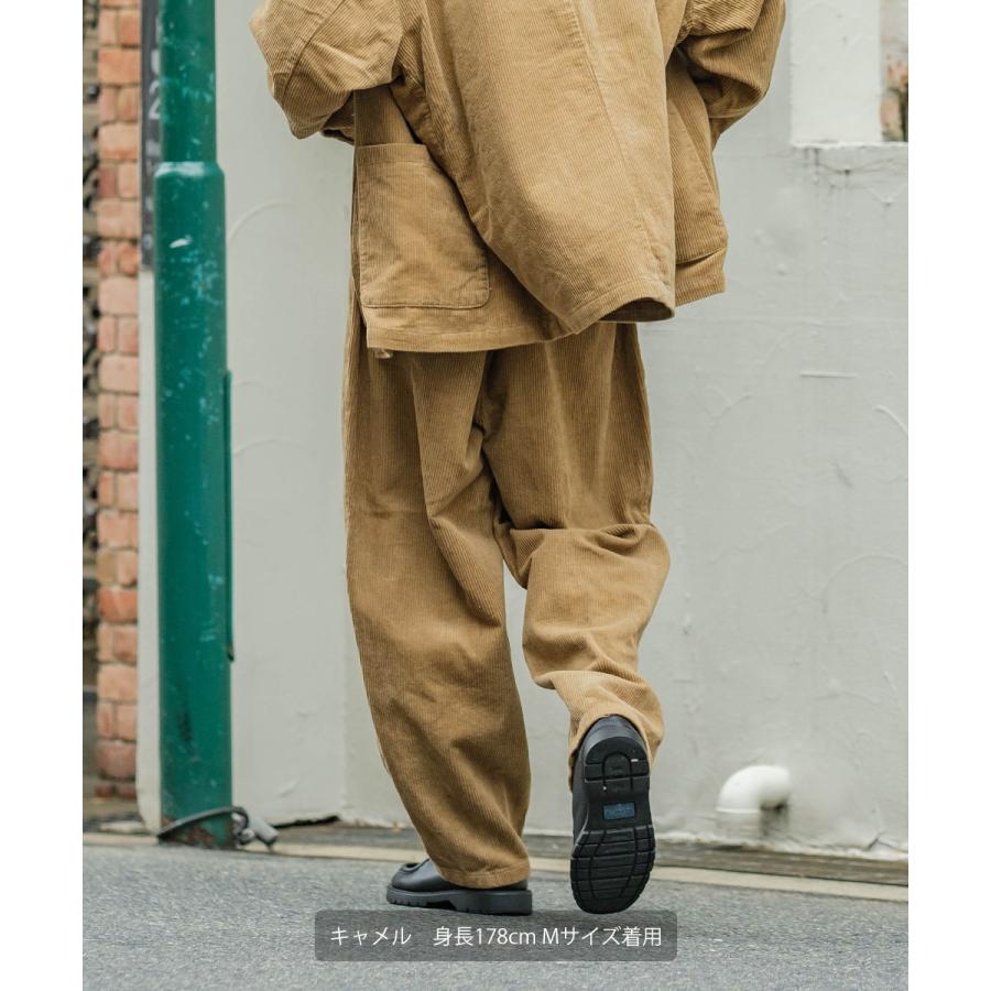 ワイドパンツ メンズ コーデュロイパンツ セットアップ可能 ウエストゴム オーバーサイズ 大きいサイズ イージーパンツ 無地 Improves 407 Improves インプローブス 通販 Yahoo ショッピング