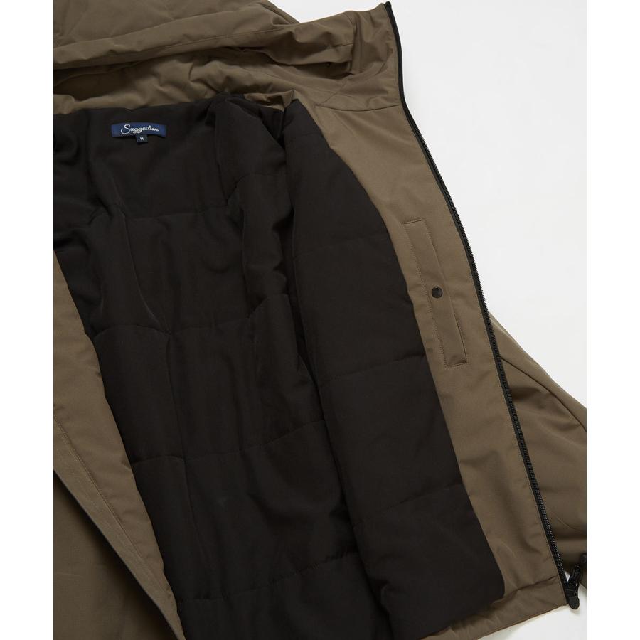 マウンテンパーカー メンズ 防寒 中綿 ダウン ジャケット 撥水 ミニリップ 止水ジップ ボリュームネック ミリタリーパーカー 秋冬アウター 白 黒 | improves | 17