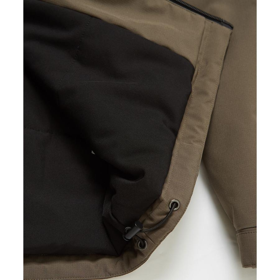 マウンテンパーカー メンズ 防寒 中綿 ダウン ジャケット 撥水 ミニリップ 止水ジップ ボリュームネック ミリタリーパーカー 秋冬アウター 白 黒 | improves | 18