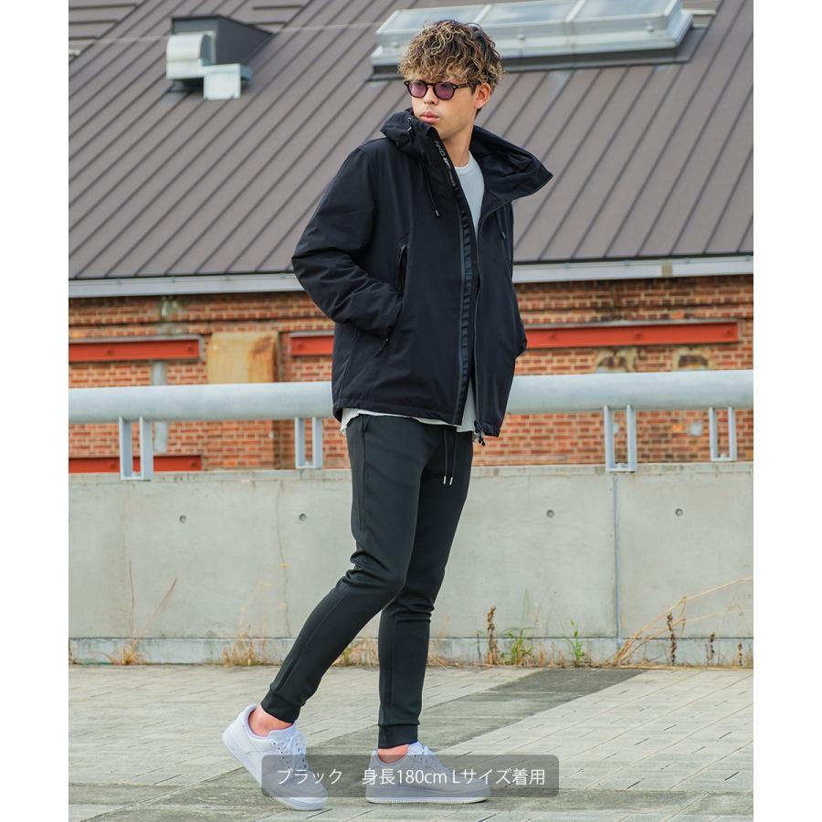 マウンテンパーカー メンズ 防寒 中綿 ダウン ジャケット 撥水 ミニリップ 止水ジップ ボリュームネック ミリタリーパーカー 秋冬アウター 白 黒 | improves | 03