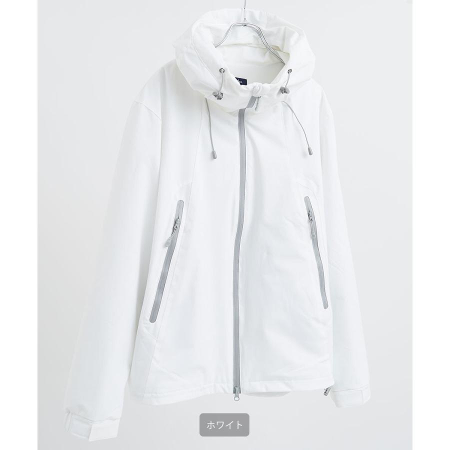 マウンテンパーカー メンズ 防寒 中綿 ダウン ジャケット 撥水 ミニリップ 止水ジップ ボリュームネック ミリタリーパーカー 秋冬アウター 白 黒 | improves | 05