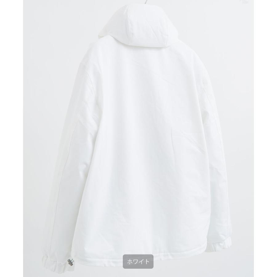 マウンテンパーカー メンズ 防寒 中綿 ダウン ジャケット 撥水 ミニリップ 止水ジップ ボリュームネック ミリタリーパーカー 秋冬アウター 白 黒 | improves | 06