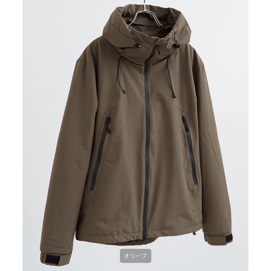 マウンテンパーカー メンズ 防寒 中綿 ダウン ジャケット 撥水 ミニリップ 止水ジップ ボリュームネック ミリタリーパーカー 秋冬アウター 白 黒 | improves | 07