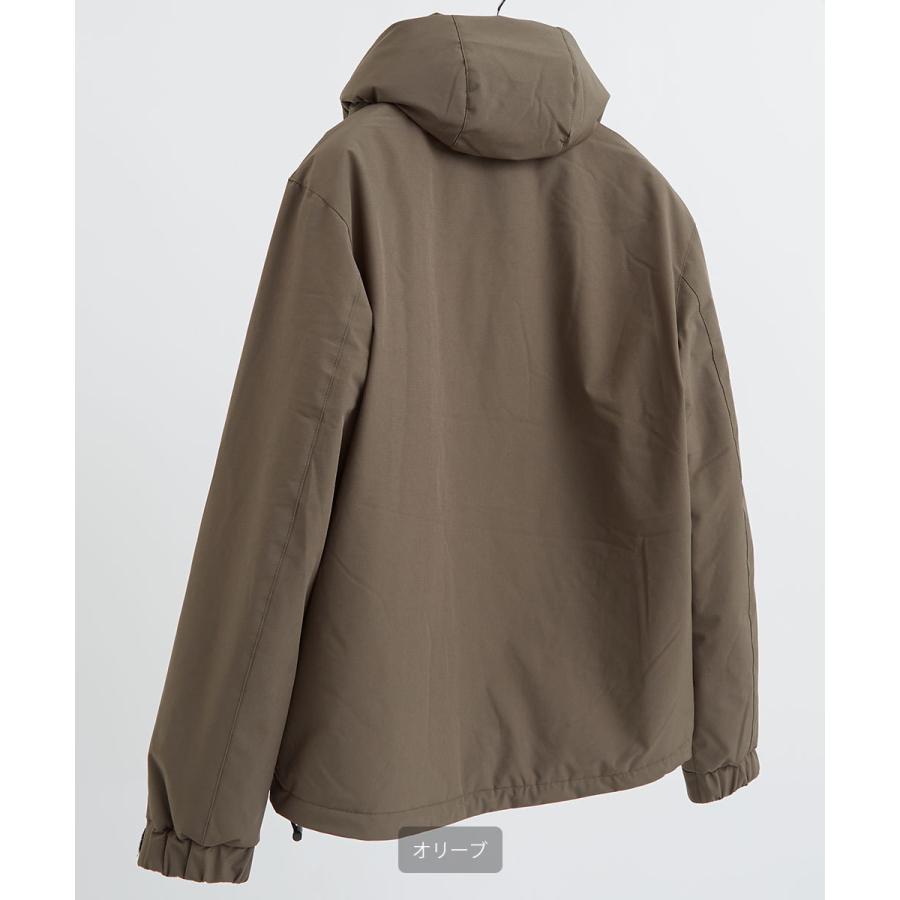 マウンテンパーカー メンズ 防寒 中綿 ダウン ジャケット 撥水 ミニリップ 止水ジップ ボリュームネック ミリタリーパーカー 秋冬アウター 白 黒 | improves | 08