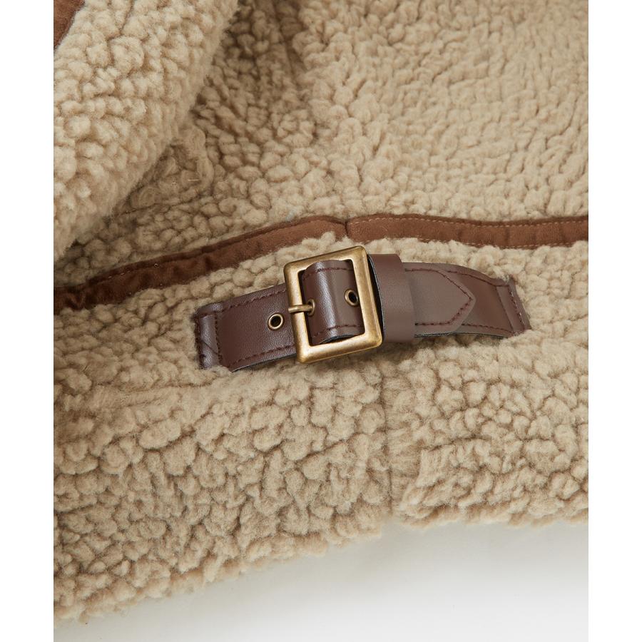 B-3ボアブルゾン メンズ ビッグ スタンドカラー ジャケット シープボア ジャンバー ボアジャケット B3 ミリタリー フライトジャケット モコモコ improves | improves | 13