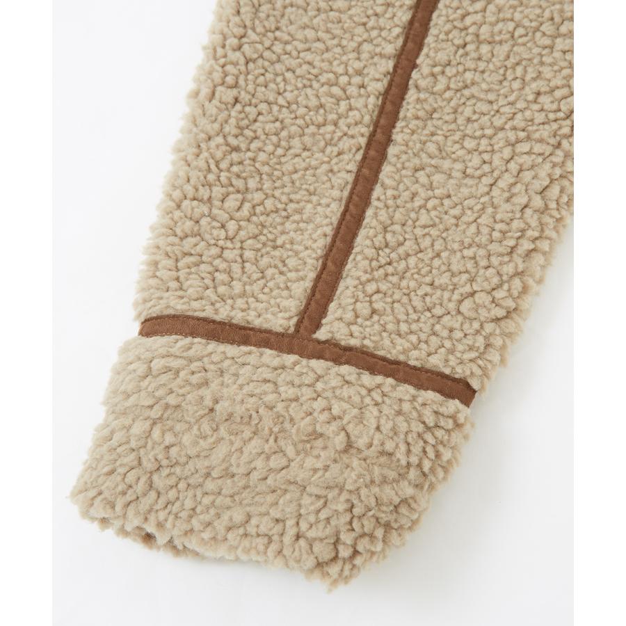 B-3ボアブルゾン メンズ ビッグ スタンドカラー ジャケット シープボア ジャンバー ボアジャケット B3 ミリタリー フライトジャケット モコモコ improves | improves | 16