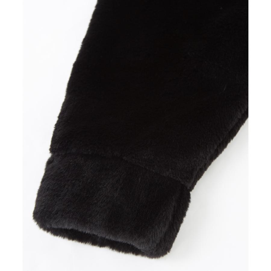 ファーパーカー メンズ フード ファー ジップアップ ジャケット ブルゾン 切替 バックロゴ ビッグ オーバーサイズ ホワイト ブラック ヒョウ柄 improves | improves | 16