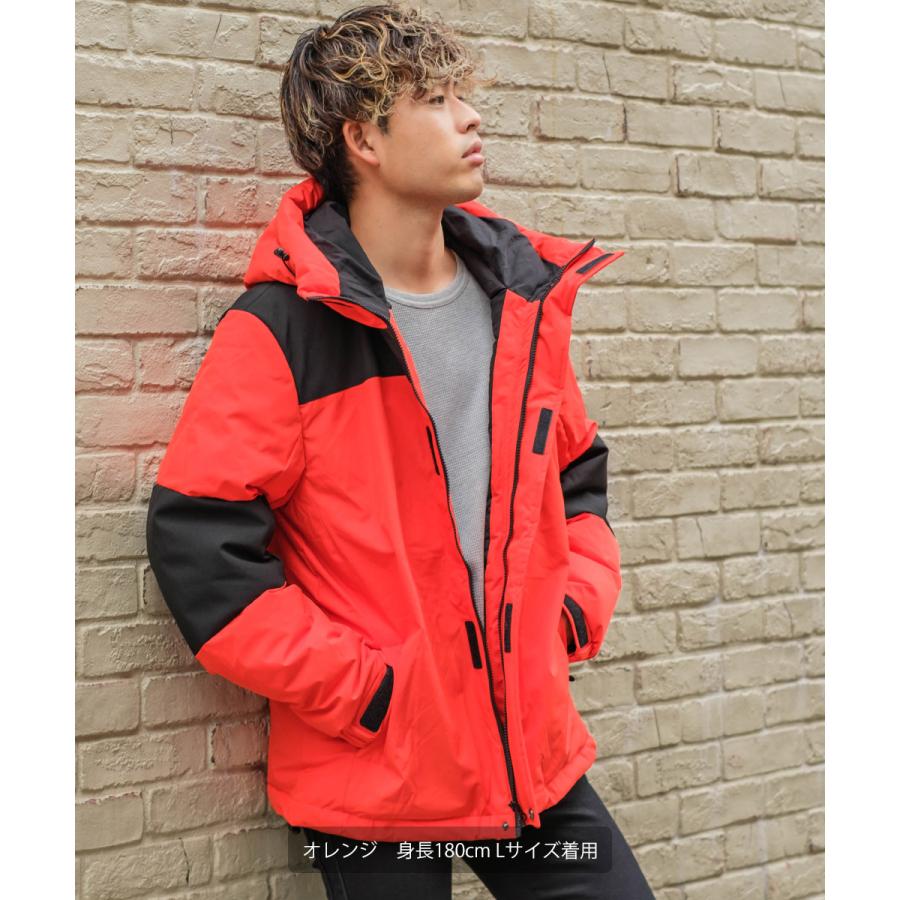 中綿ジャケット メンズ 防寒 撥水 フードジャケット 無地 バンダナ柄 ペイズリー柄 ジャンバー ジャンパー ダウンジャケット improves | improves | 01