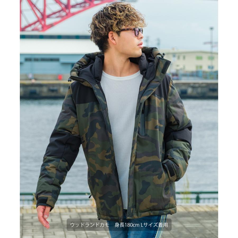 中綿ジャケット メンズ 防寒 撥水 フードジャケット 無地 バンダナ柄 ペイズリー柄 ジャンバー ジャンパー ダウンジャケット improves | improves | 11