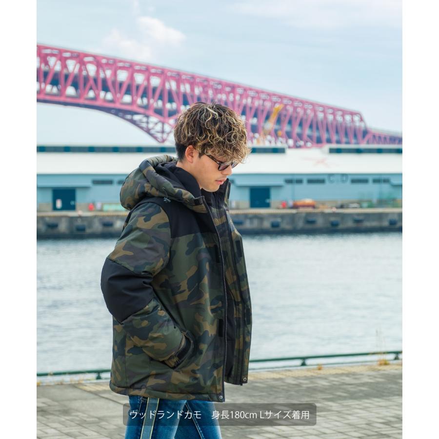 中綿ジャケット メンズ 防寒 撥水 フードジャケット 無地 バンダナ柄 ペイズリー柄 ジャンバー ジャンパー ダウンジャケット improves | improves | 12