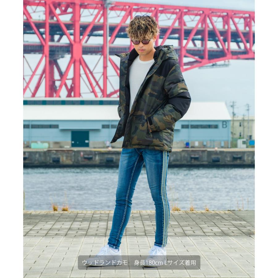 中綿ジャケット メンズ 防寒 撥水 フードジャケット 無地 バンダナ柄 ペイズリー柄 ジャンバー ジャンパー ダウンジャケット improves | improves | 13