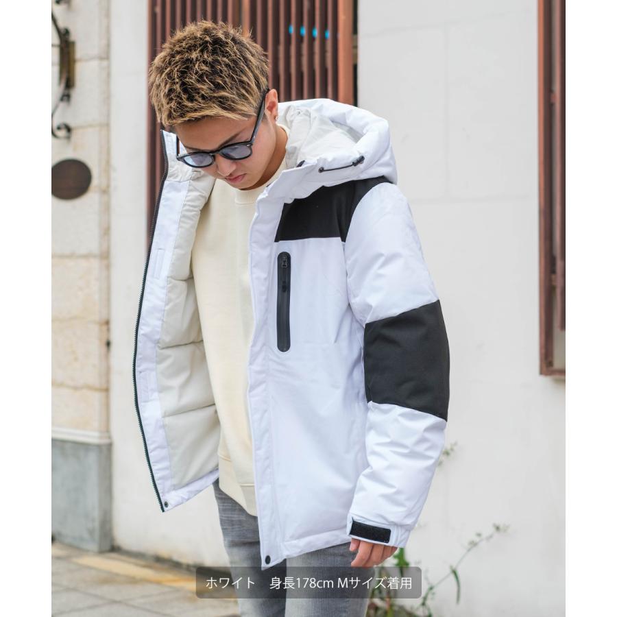 中綿ジャケット メンズ 防寒 撥水 フードジャケット 無地 バンダナ柄 ペイズリー柄 ジャンバー ジャンパー ダウンジャケット improves | improves | 04