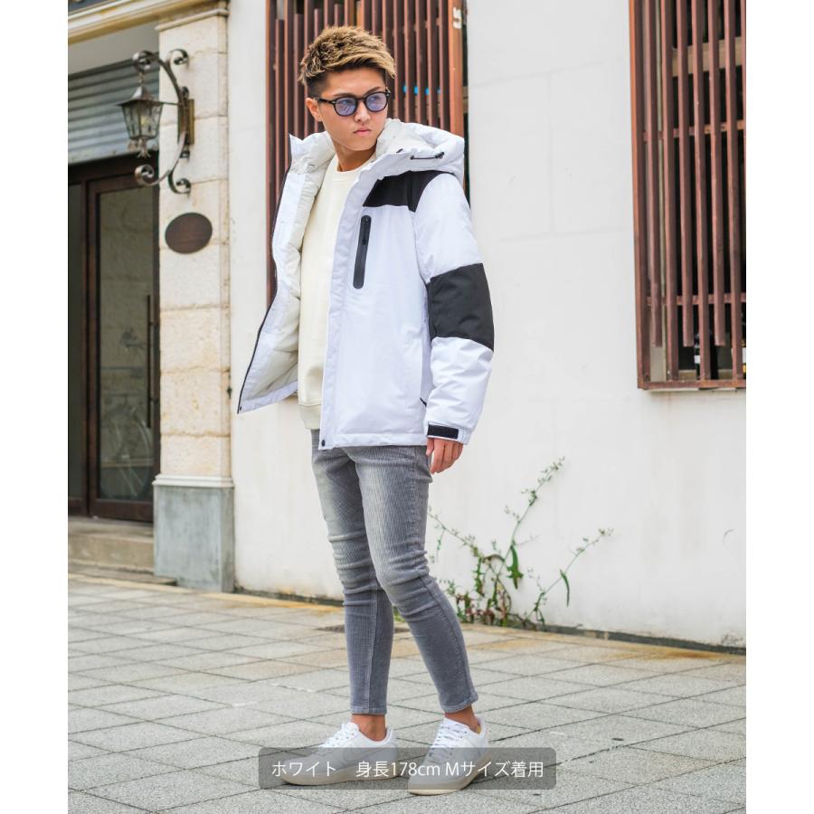 アンパスィ 中綿 ダウンジャケット ホワイト L メンズ アンパスィ 中綿