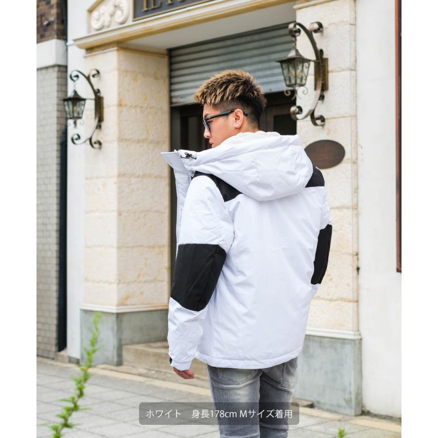 improves 中綿ジャケット メンズ 防寒 撥水 フードジャケット 無地