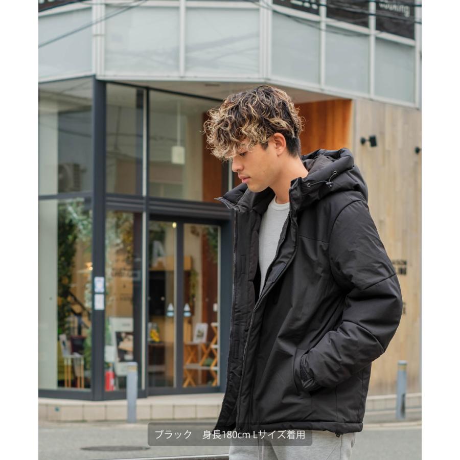 中綿ジャケット メンズ 防寒 撥水 フードジャケット 無地 バンダナ柄 ペイズリー柄 ジャンバー ジャンパー ダウンジャケット improves | improves | 08