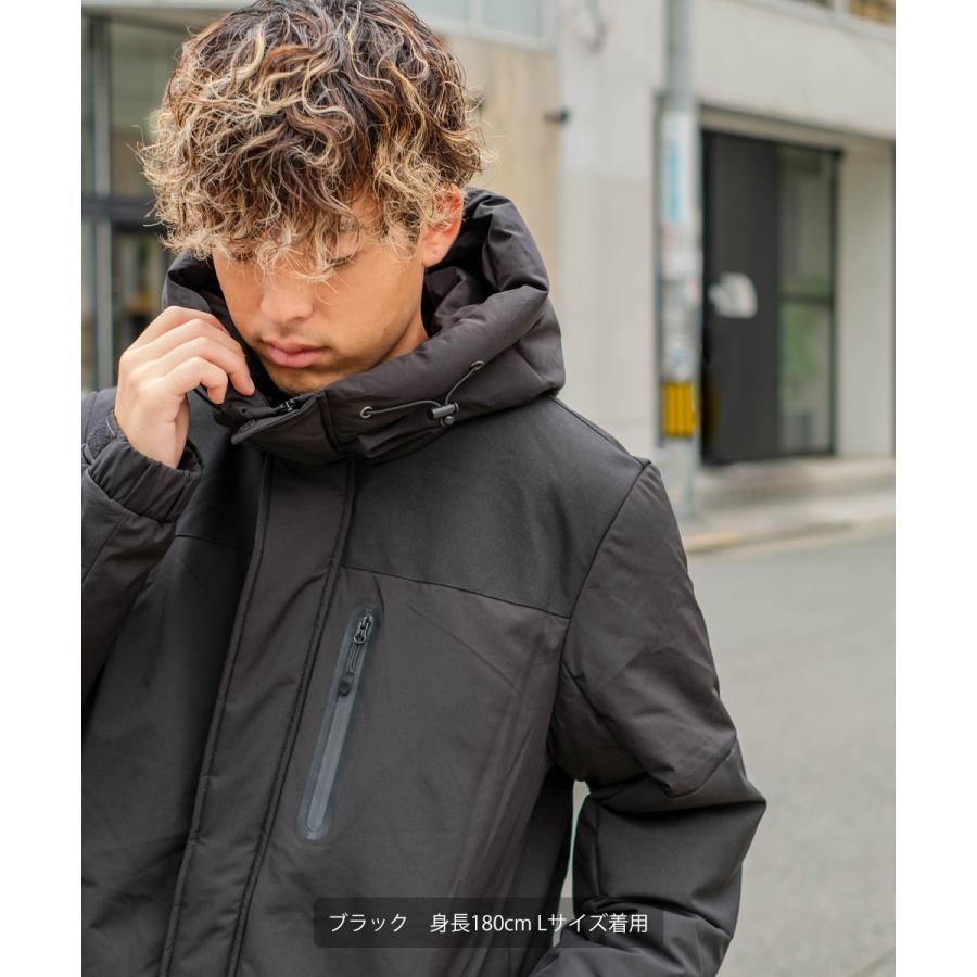 中綿ジャケット メンズ 防寒 撥水 フードジャケット 無地 バンダナ柄 ペイズリー柄 ジャンバー ジャンパー ダウンジャケット improves | improves | 09