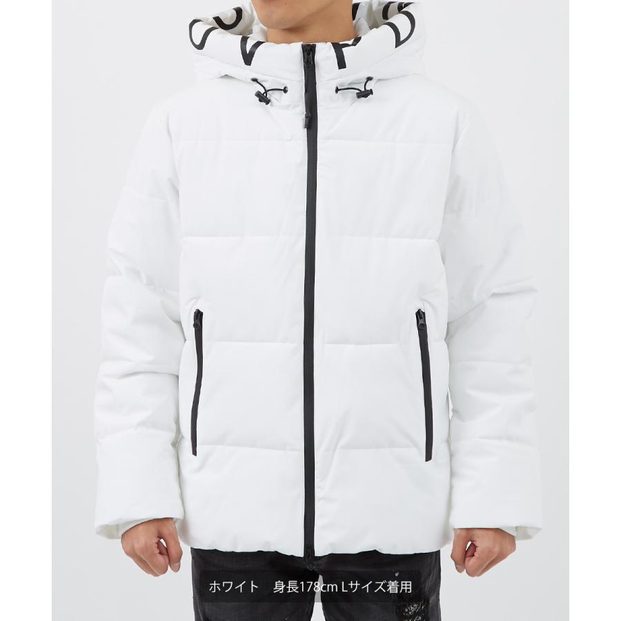 中綿ジャケット メンズ 防寒 撥水 フードジャケット スタンドネック ボリュームネック 無地 黒 白 赤 ダウンジャケット improves | improves | 02