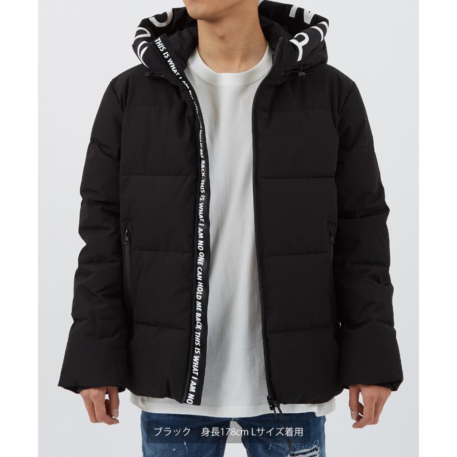 中綿ジャケット メンズ 防寒 撥水 フードジャケット スタンドネック ボリュームネック 無地 黒 白 赤 ダウンジャケット improves | improves | 07