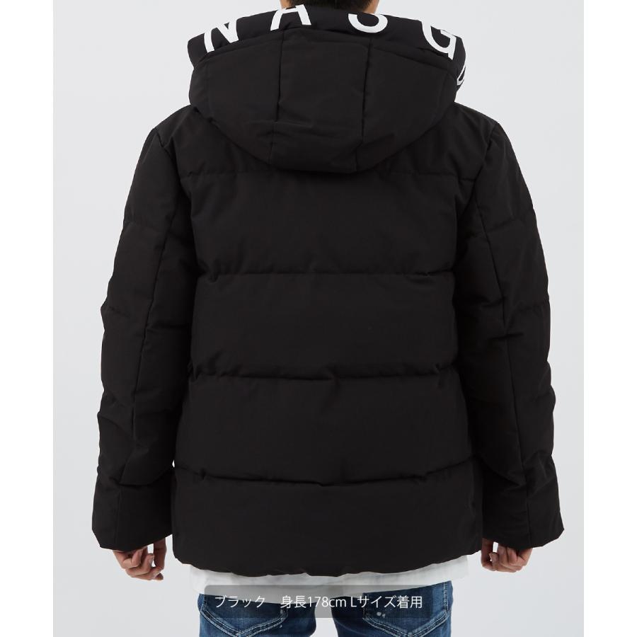 中綿ジャケット メンズ 防寒 撥水 フードジャケット スタンドネック ボリュームネック 無地 黒 白 赤 ダウンジャケット improves | improves | 09