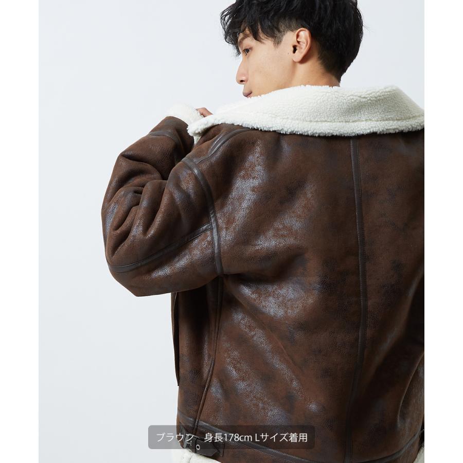 improves ボアジャケット メンズ 裏ボア ミリタリージャケット B-3