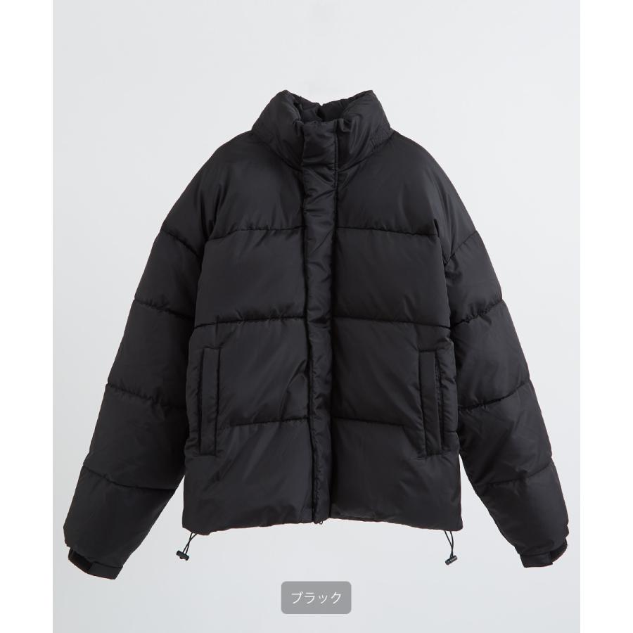 中綿ジャケット メンズ ダウンジャケット コクーンシルエット ジャンパー ブルゾン ドロップショルダー ビッグシルエット オーバーサイズ フード付 | improves | 10