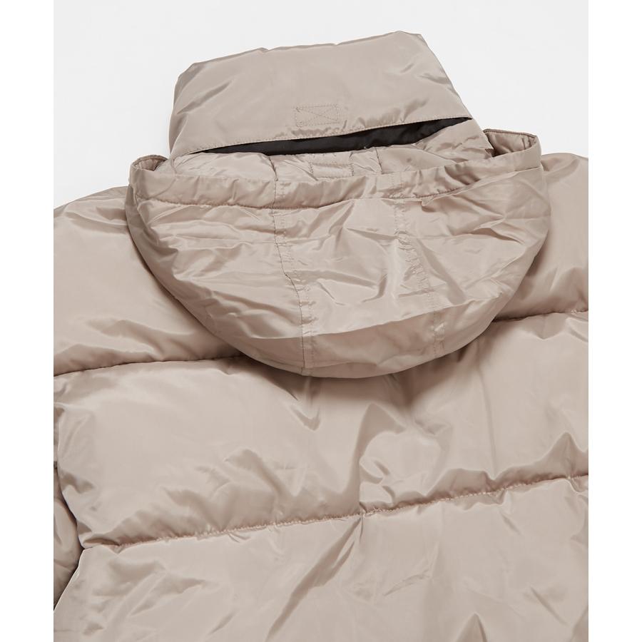 中綿ジャケット メンズ ダウンジャケット コクーンシルエット ジャンパー ブルゾン ドロップショルダー ビッグシルエット オーバーサイズ フード付 | improves | 18