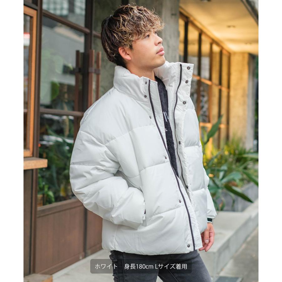 中綿ジャケット メンズ ダウンジャケット コクーンシルエット ジャンパー ブルゾン ドロップショルダー ビッグシルエット オーバーサイズ フード付 Improves インプローブス 通販 Yahoo ショッピング
