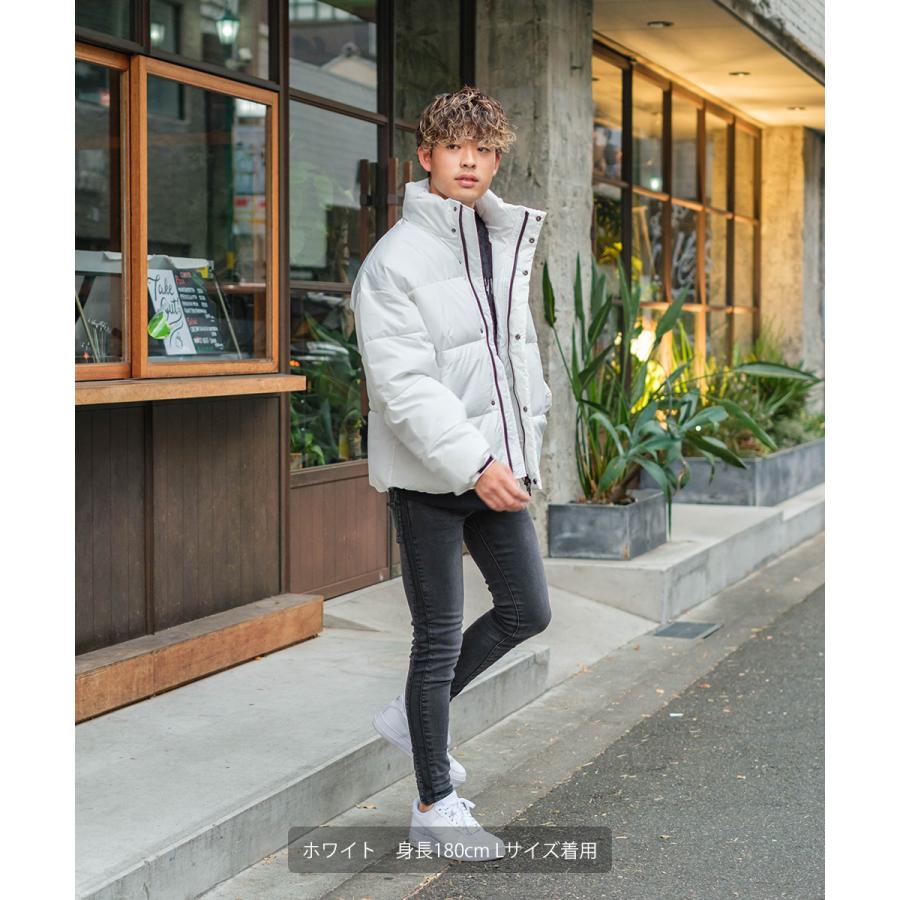 中綿ジャケット メンズ ダウンジャケット コクーンシルエット ジャンパー ブルゾン ドロップショルダー ビッグシルエット オーバーサイズ フード付 | improves | 06