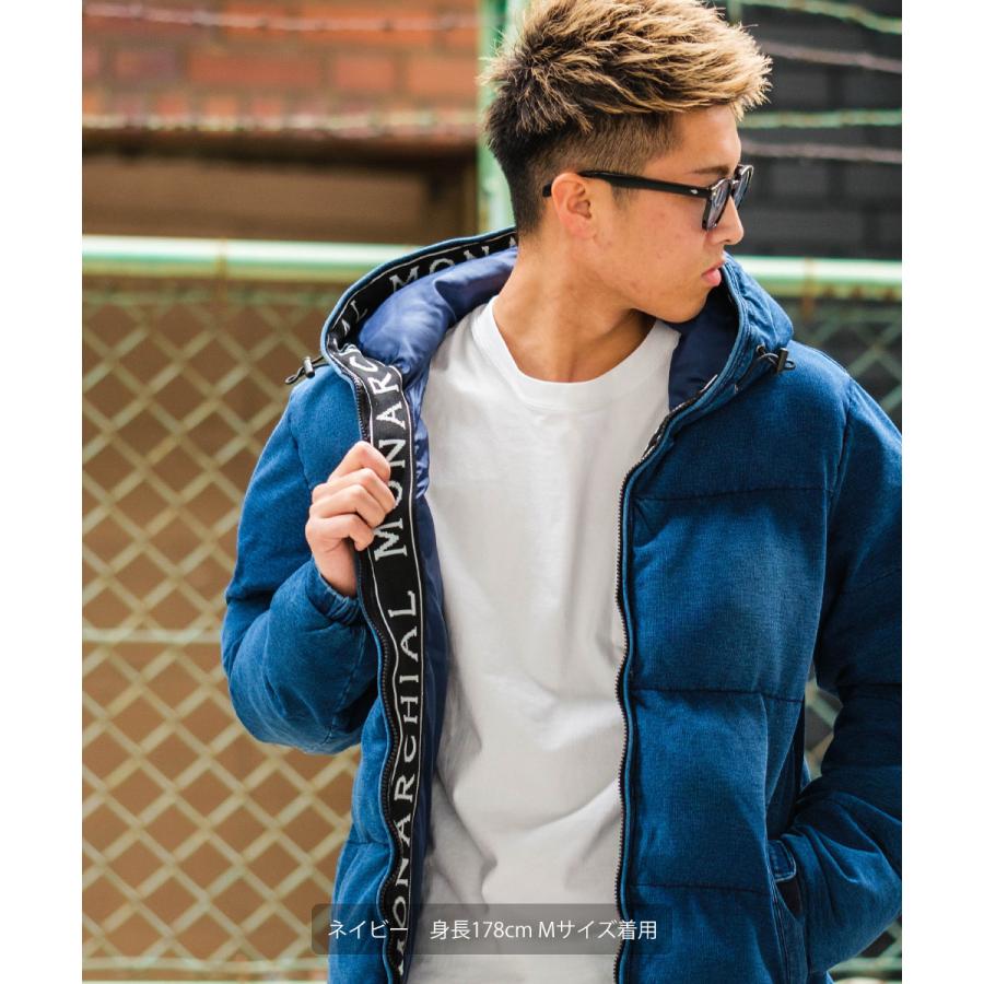 中綿ジャケット メンズ 防寒 ダウンジャケット ビンテージ風 ヴィンテージ風 カットデニム ストレッチ 青 ジャンパー ジャンバー サーフ系 improves | improves | 02