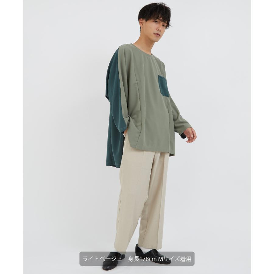 ワイドパンツ メンズ スラックス セットアップ可能 テーパード ウエストゴム オーバーサイズ 大きいサイズ イージーパンツ improves | improves | 12