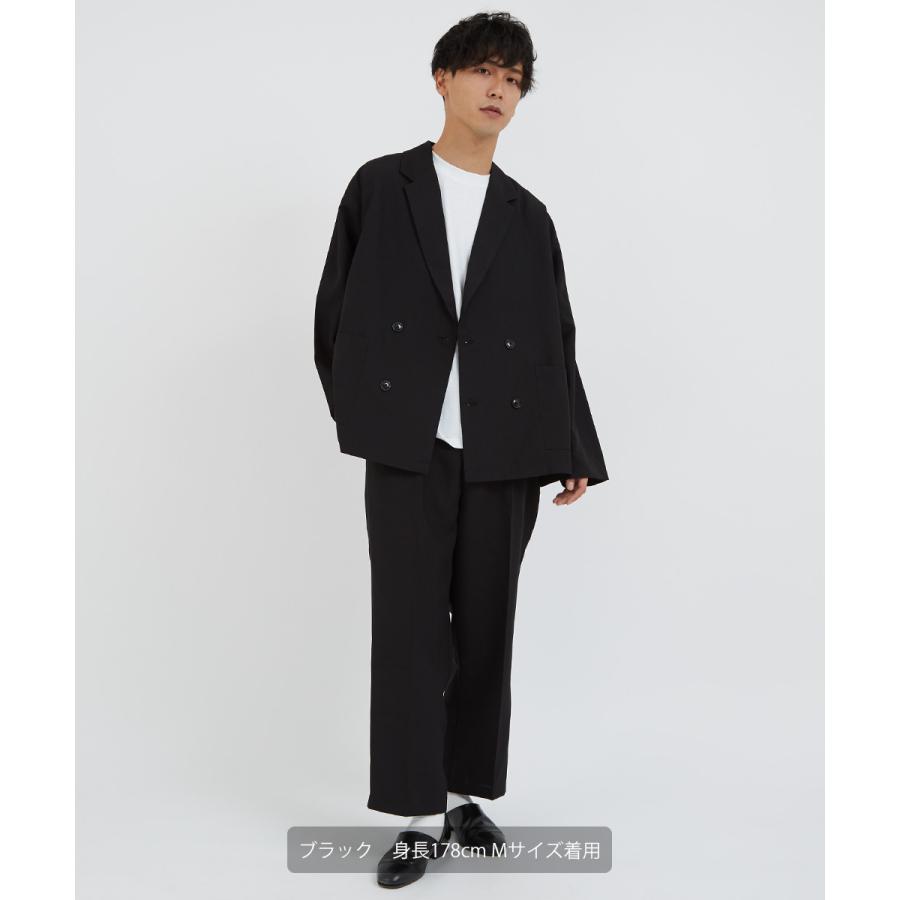 ワイドパンツ メンズ スラックス セットアップ可能 テーパード ウエストゴム オーバーサイズ 大きいサイズ イージーパンツ improves | improves | 03