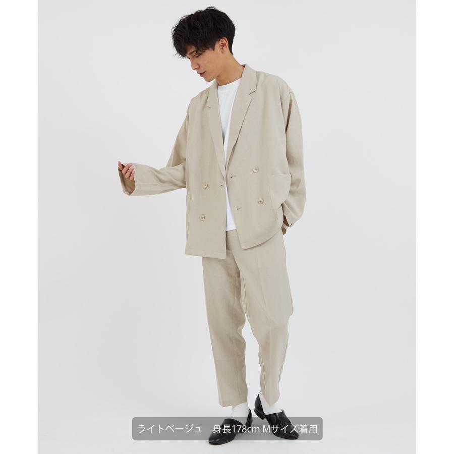 テーパードパンツ メンズ スラックス セットアップ可能 センタープレス ウエストゴム イージーパンツ ゆったり 大きいサイズ 黒 無地 improves | improves | 12