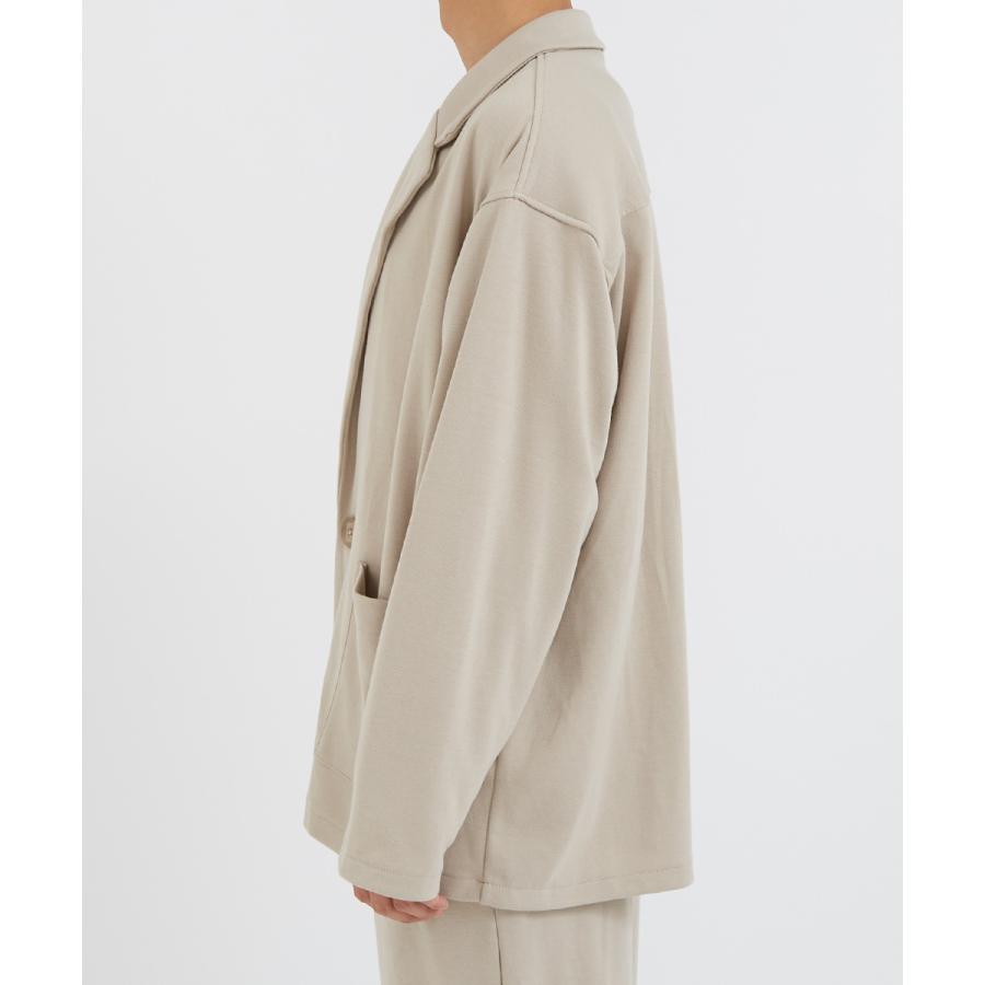 テーラードジャケット メンズ シングル 1つボタン 1B ポンチ スウェット ジャケット セットアップ可能 ビッグシルエット オーバーサイズ 大きいサイズ improves | improves | 12