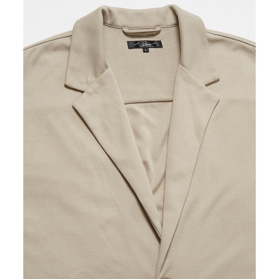 テーラードジャケット メンズ シングル 1つボタン 1B ポンチ スウェット ジャケット セットアップ可能 ビッグシルエット オーバーサイズ 大きいサイズ improves | improves | 14