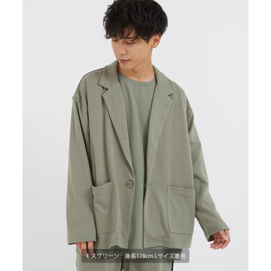 S-テレワークに!スウェット テーラードジャケット セットアップ 黒/L LIL VENDARS ジャケット テーラードジャケット 「セットアップ2