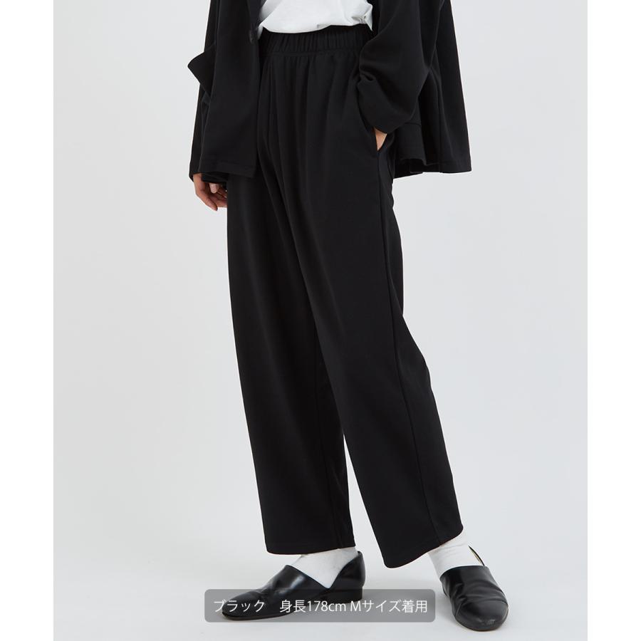 ワイドパンツ メンズ スラックス セットアップ可能 テーパード ウエストゴム ポンチ スウェット オーバーサイズ 大きいサイズ イージーパンツ improves | improves | 01