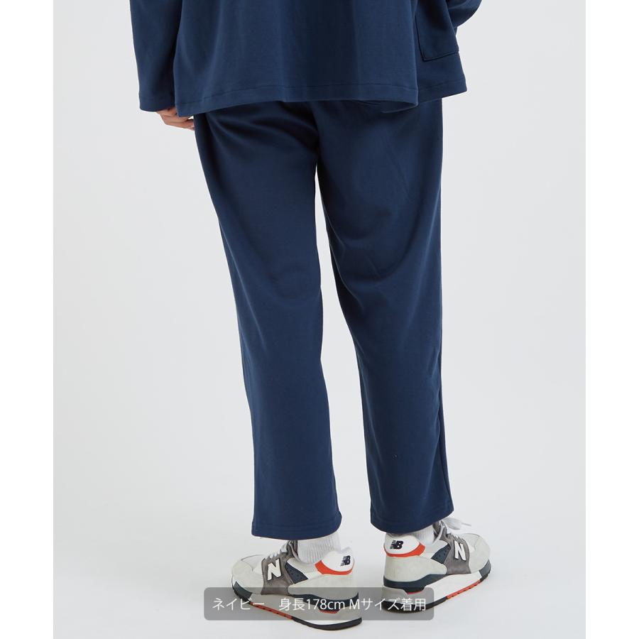ワイドパンツ メンズ スラックス セットアップ可能 テーパード ウエストゴム ポンチ スウェット オーバーサイズ 大きいサイズ イージーパンツ improves | improves | 11