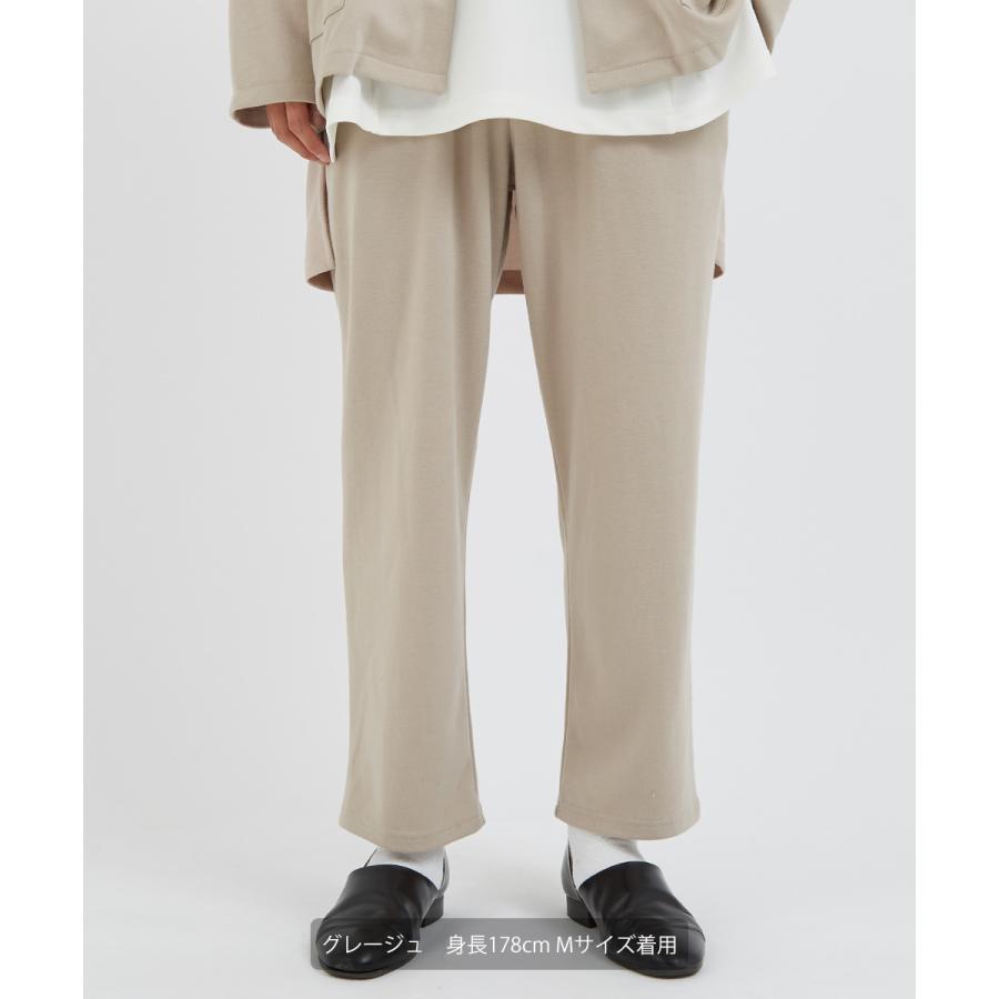 ワイドパンツ メンズ スラックス セットアップ可能 テーパード ウエストゴム ポンチ スウェット オーバーサイズ 大きいサイズ イージーパンツ improves | improves | 13