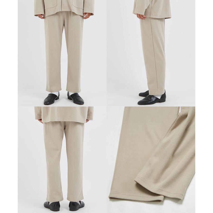 ワイドパンツ メンズ スラックス セットアップ可能 テーパード ウエストゴム ポンチ スウェット オーバーサイズ 大きいサイズ イージーパンツ improves | improves | 16