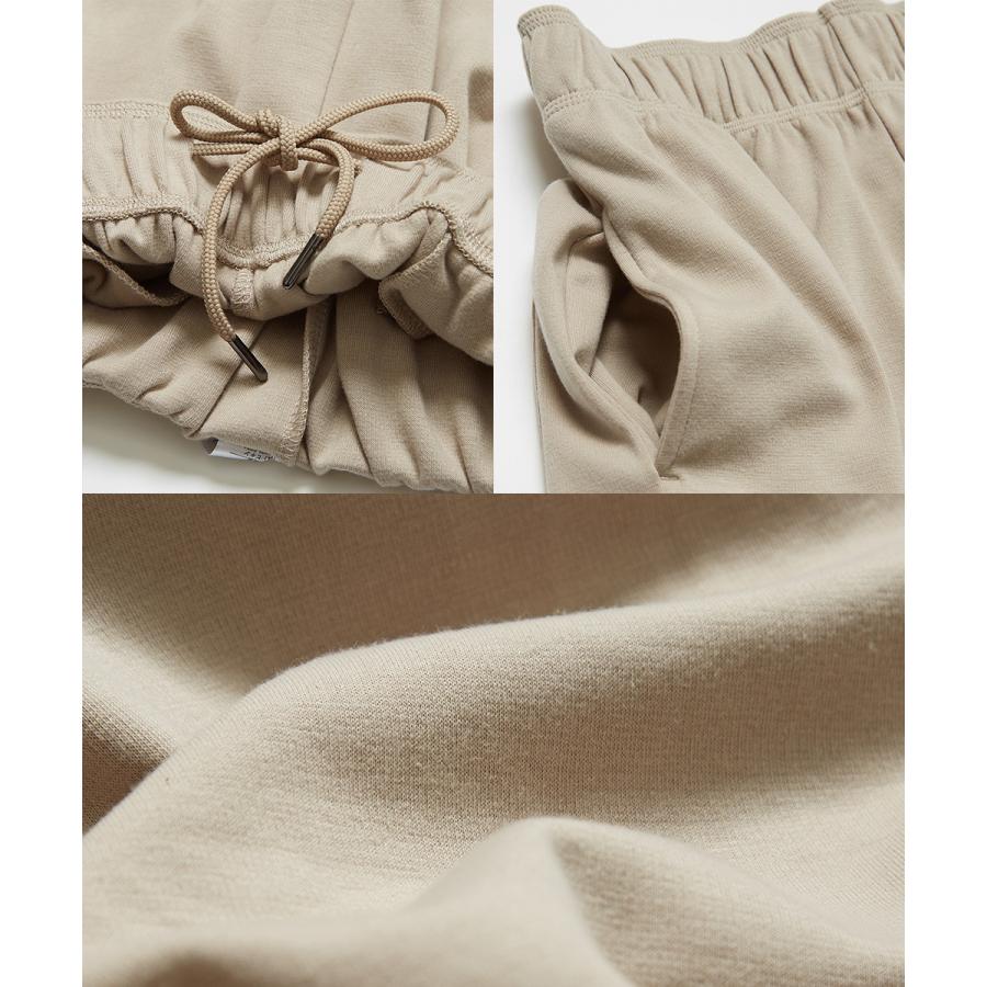 ワイドパンツ メンズ スラックス セットアップ可能 テーパード ウエストゴム ポンチ スウェット オーバーサイズ 大きいサイズ イージーパンツ improves | improves | 19