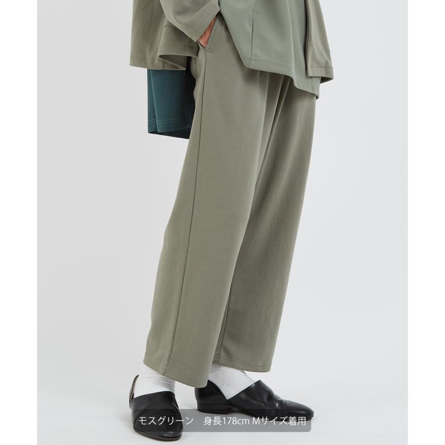 ワイドパンツ メンズ スラックス セットアップ可能 テーパード ウエストゴム ポンチ スウェット オーバーサイズ 大きいサイズ イージーパンツ improves | improves | 07