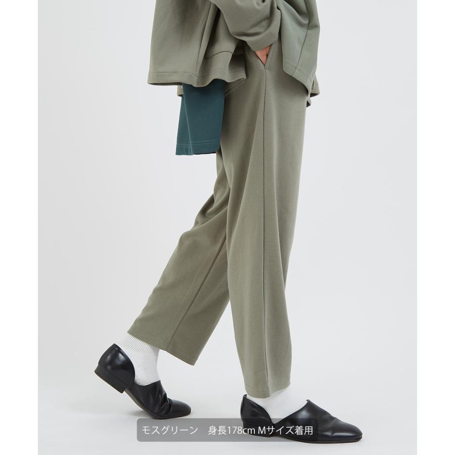ワイドパンツ メンズ スラックス セットアップ可能 テーパード ウエストゴム ポンチ スウェット オーバーサイズ 大きいサイズ イージーパンツ improves | improves | 08