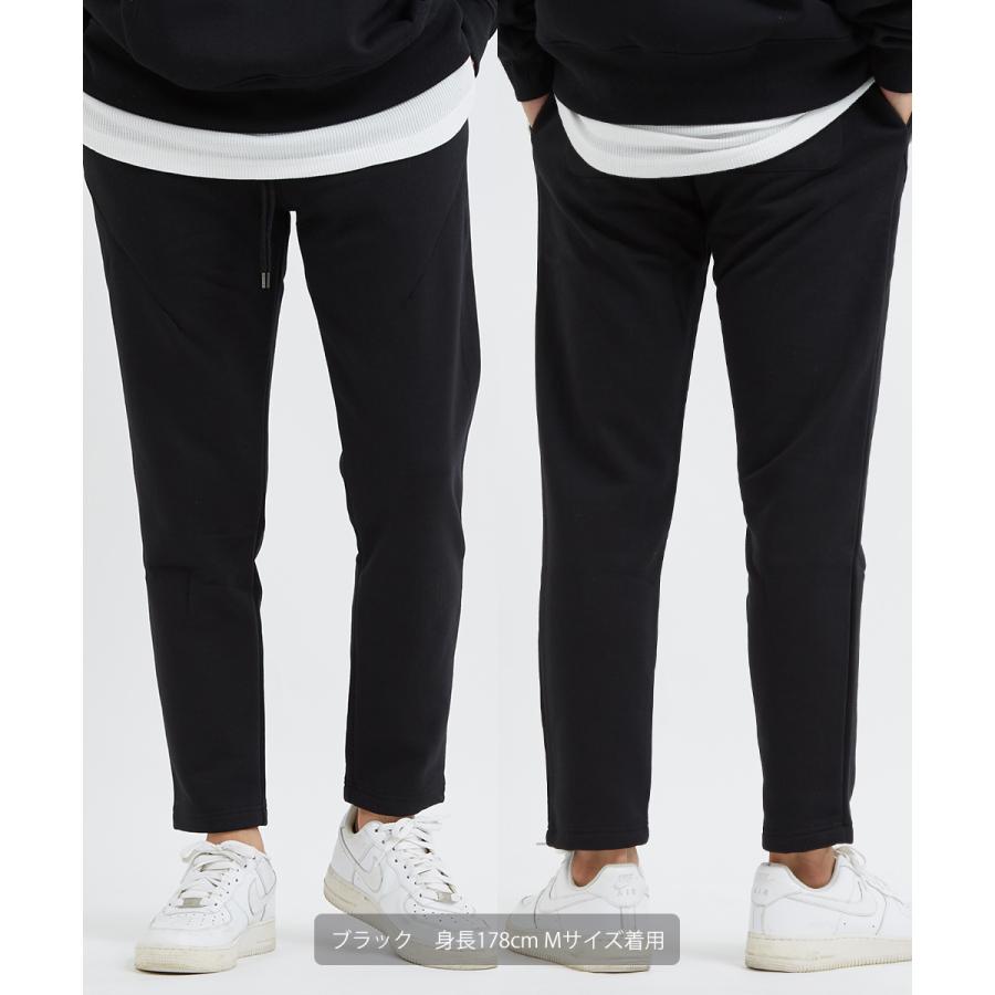 スウェットパンツ メンズ 裏起毛 パンツ 暖かい あったか セットアップ可能 ウエストゴム テーパード ゆったり 無地 スエット イージーパンツ improves | improves | 04