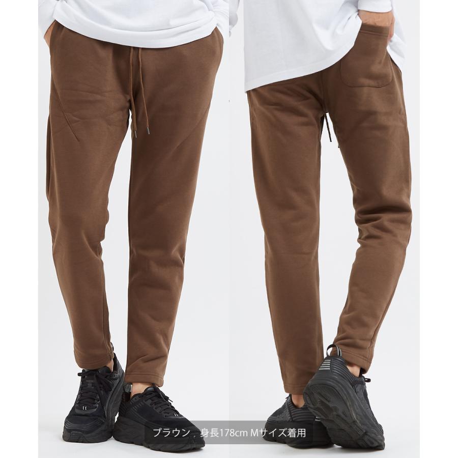 スウェットパンツ メンズ 裏起毛 パンツ 暖かい あったか セットアップ可能 ウエストゴム テーパード ゆったり 無地 スエット イージーパンツ improves | improves | 06