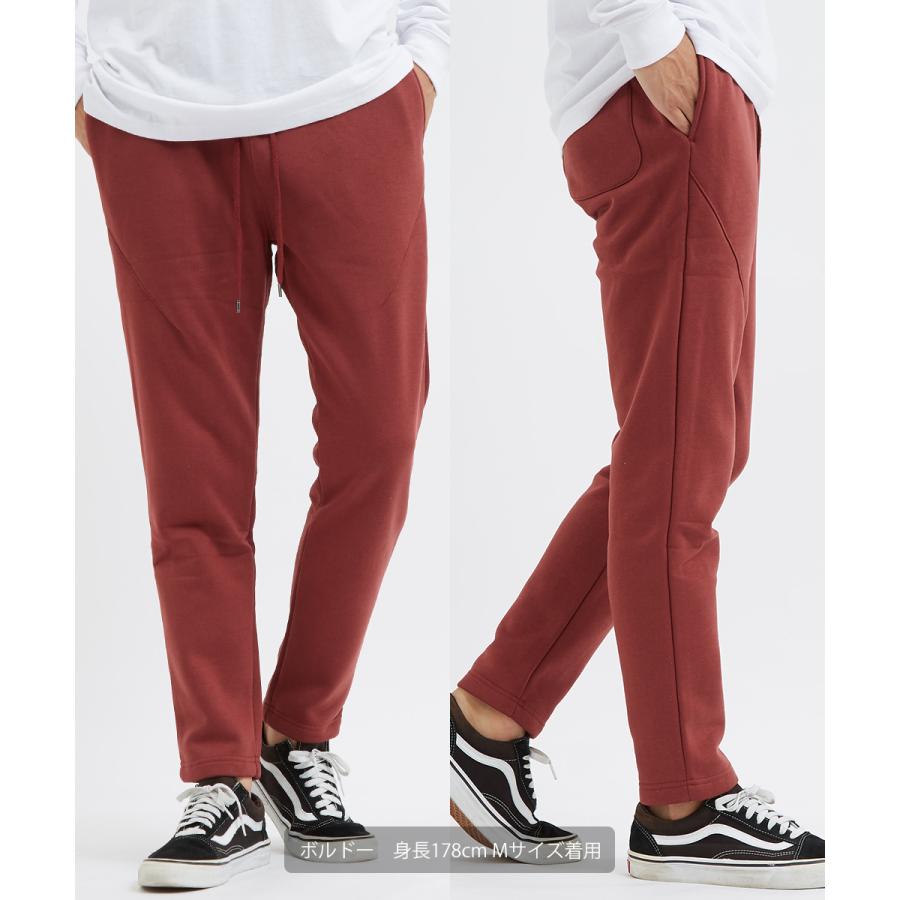 スウェットパンツ メンズ 裏起毛 パンツ 暖かい あったか セットアップ可能 ウエストゴム テーパード ゆったり 無地 スエット イージーパンツ improves | improves | 08