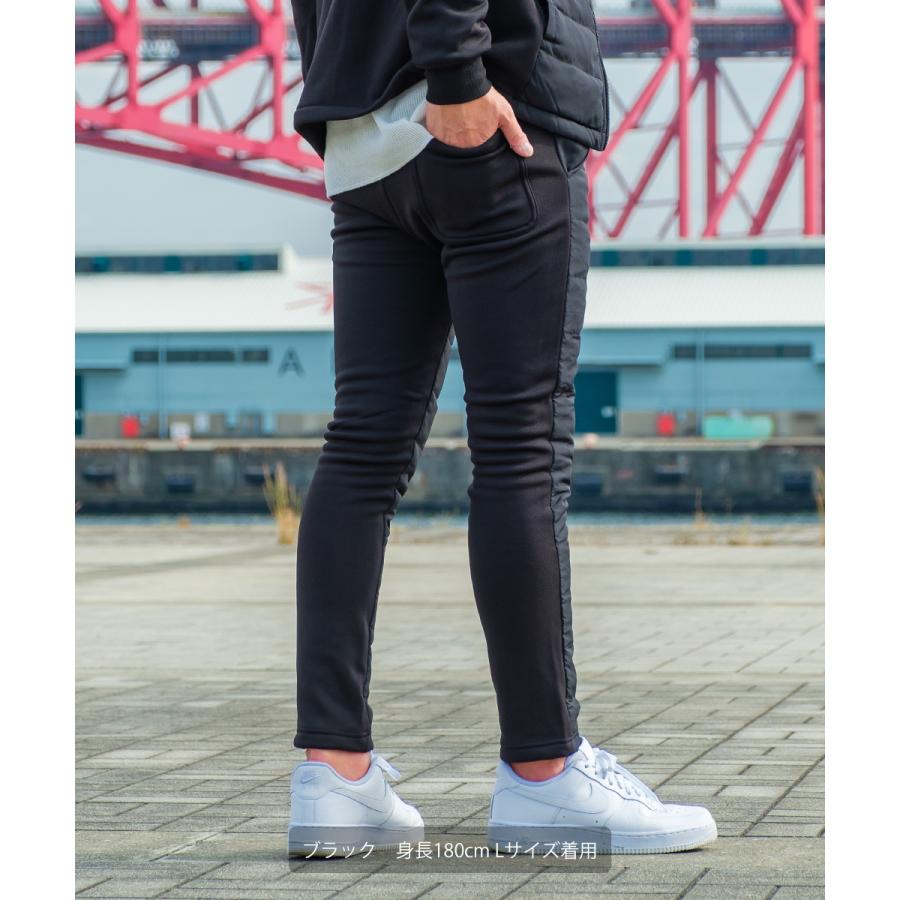 ジョガーパンツ メンズ 裏起毛 ダウンフェザー入り ウエストゴム セットアップ可能 スリム ダウンパンツ カモフラ柄 迷彩柄 improves | improves | 13