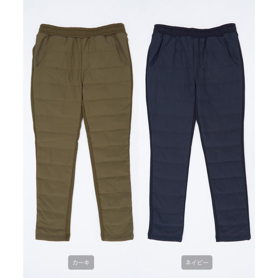 ジョガーパンツ メンズ 裏起毛 ダウンフェザー入り ウエストゴム セットアップ可能 スリム ダウンパンツ カモフラ柄 迷彩柄 improves | improves | 16