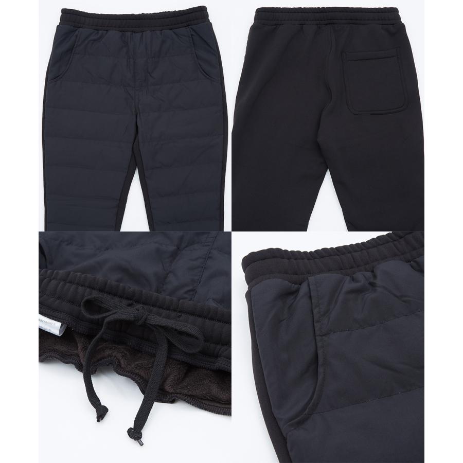 ジョガーパンツ メンズ 裏起毛 ダウンフェザー入り ウエストゴム セットアップ可能 スリム ダウンパンツ カモフラ柄 迷彩柄 improves | improves | 18